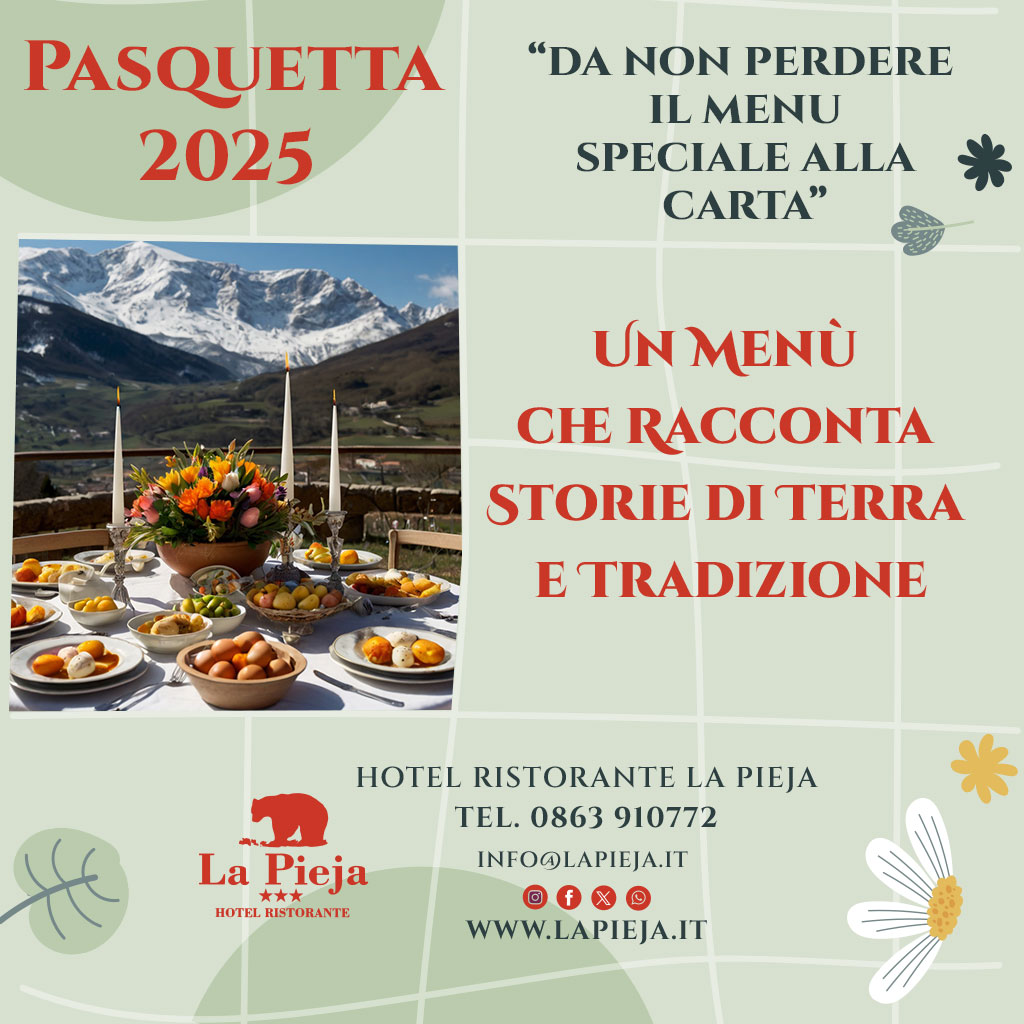 Menù Pasquetta Opi al ristorante La Terrazza della Pieja: piatti tipici, panorama mozzafiato