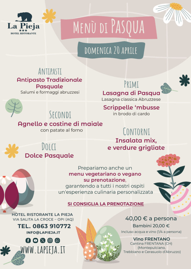 Menu di Pasqua: tradizione e panorama a Opi